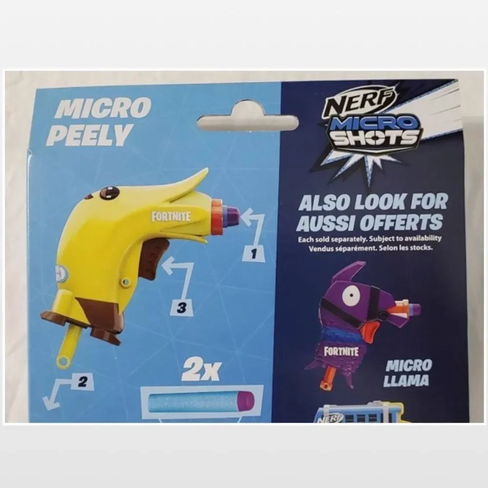 New Hasbro Nerf Toy Gun Fortnite Micro Peely Banana Yellow Kid Dart Blaster NWT